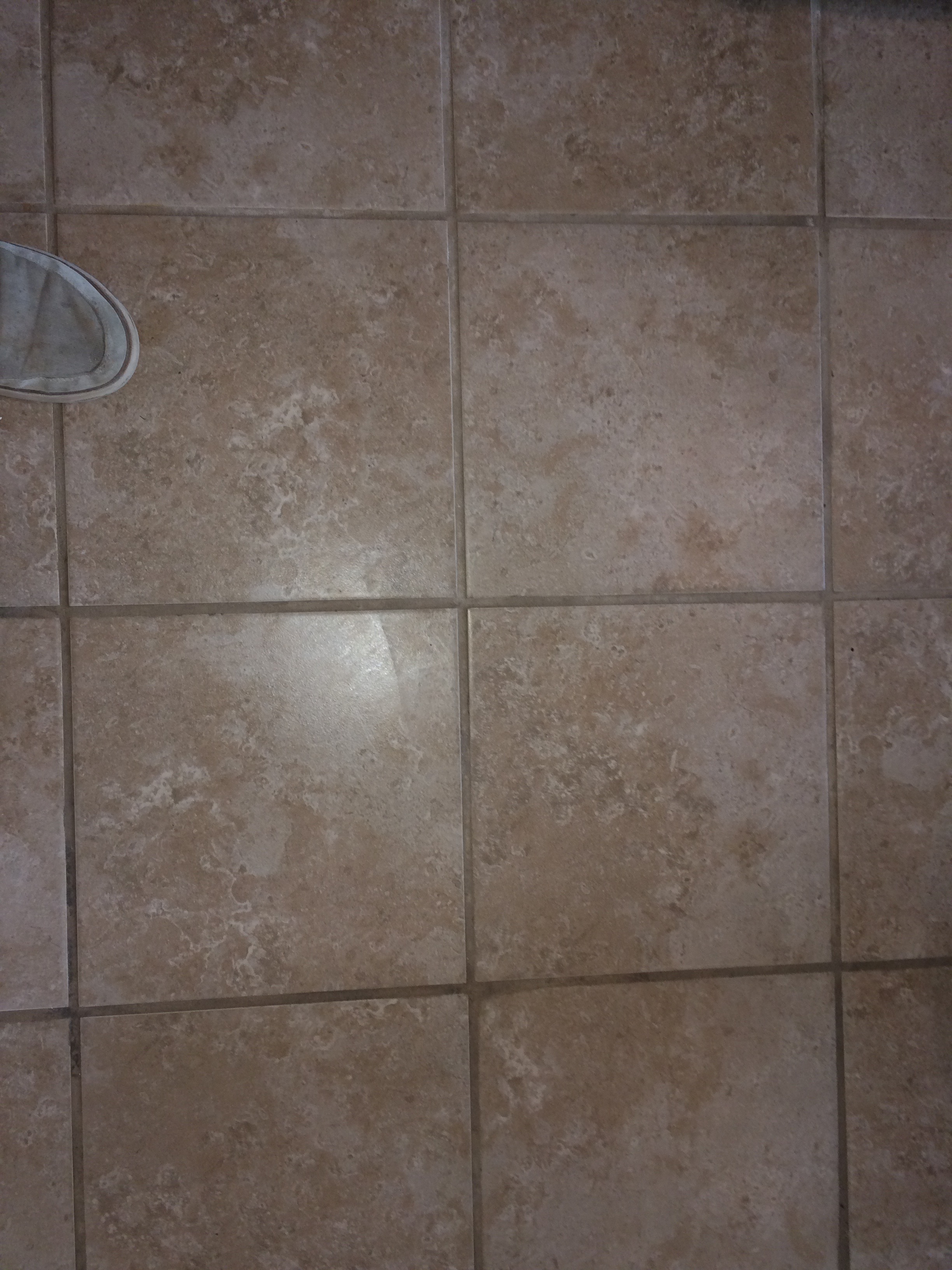 Another Cleaned rust stained tile floor