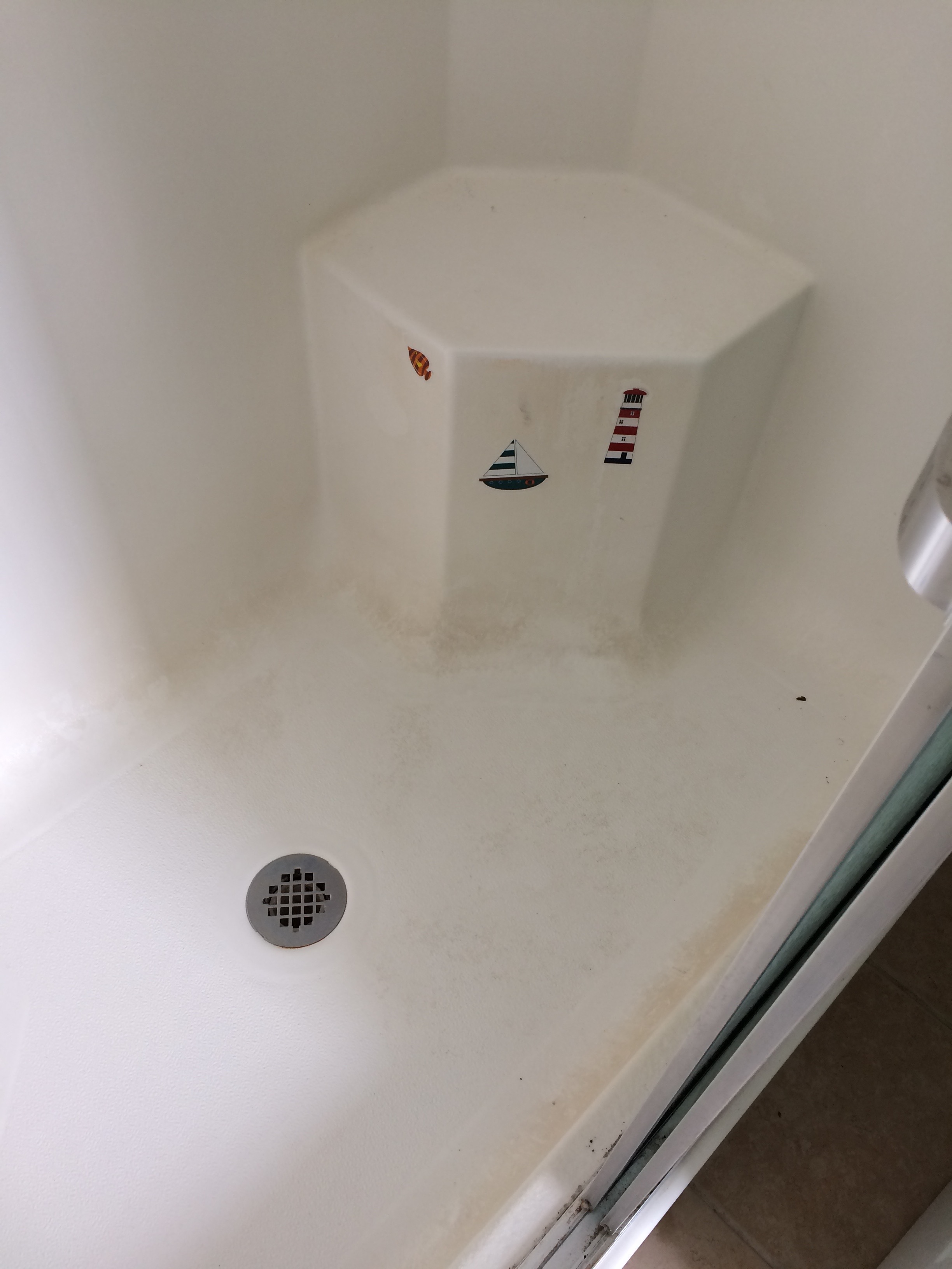 Dirty walk-in shower Dirty walk-in shower